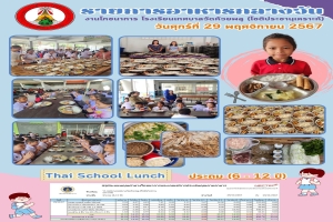 รายการอาหารกลางวัน ระหว่างวันที่ 25-29 พฤศจิกายน พ.ศ. 2567